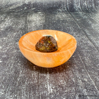 Balance Home Orange Selenite Bowl and Gemstones Set