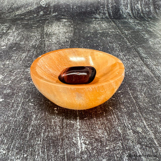 Balance Home Orange Selenite Bowl and Gemstones Set