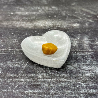 Heart Selenite Bowl and Gemstones Set