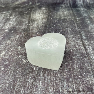 Serenity Glow Selenite Heart Candle Holder