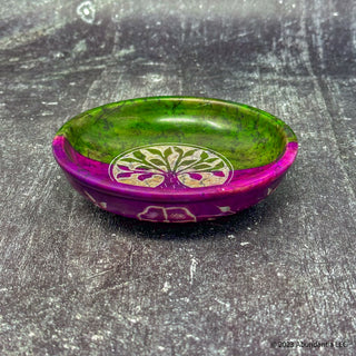 Inspiration Home Tree of Life Soapstone Bowl with Healing Crystals